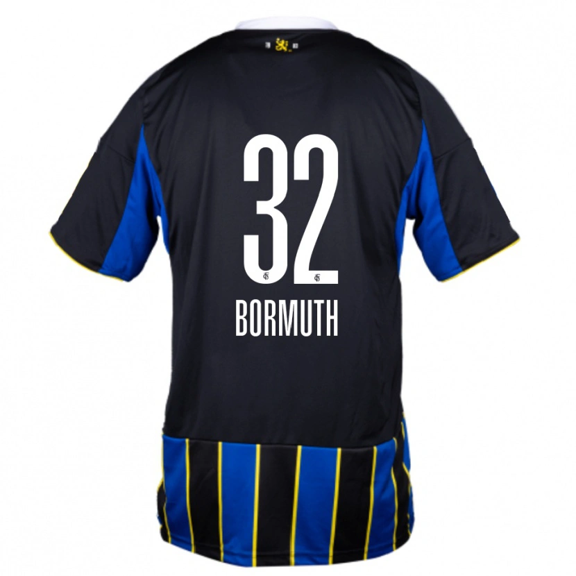 Danxen Mulher Camisola Robin Bormuth #32 Azul Preto Amarelo Principal 2025/26 Camisa