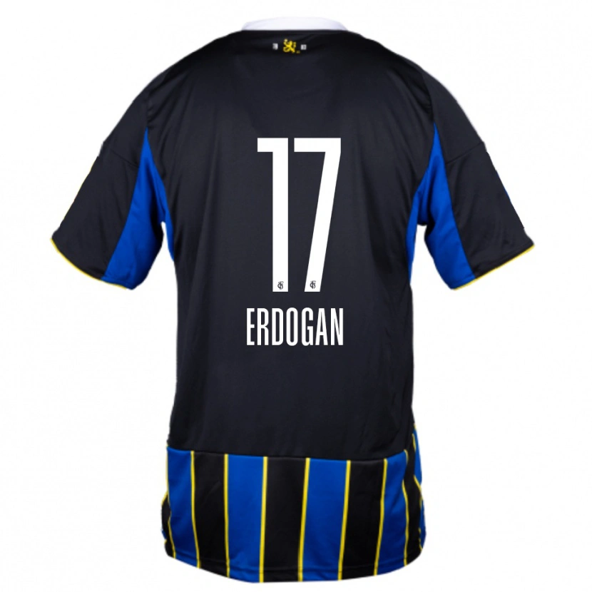 Danxen Mulher Camisola Emirhan Erdogan #17 Azul Preto Amarelo Principal 2025/26 Camisa