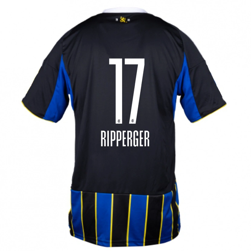 Danxen Mulher Camisola Lena Ripperger #17 Azul Preto Amarelo Principal 2025/26 Camisa