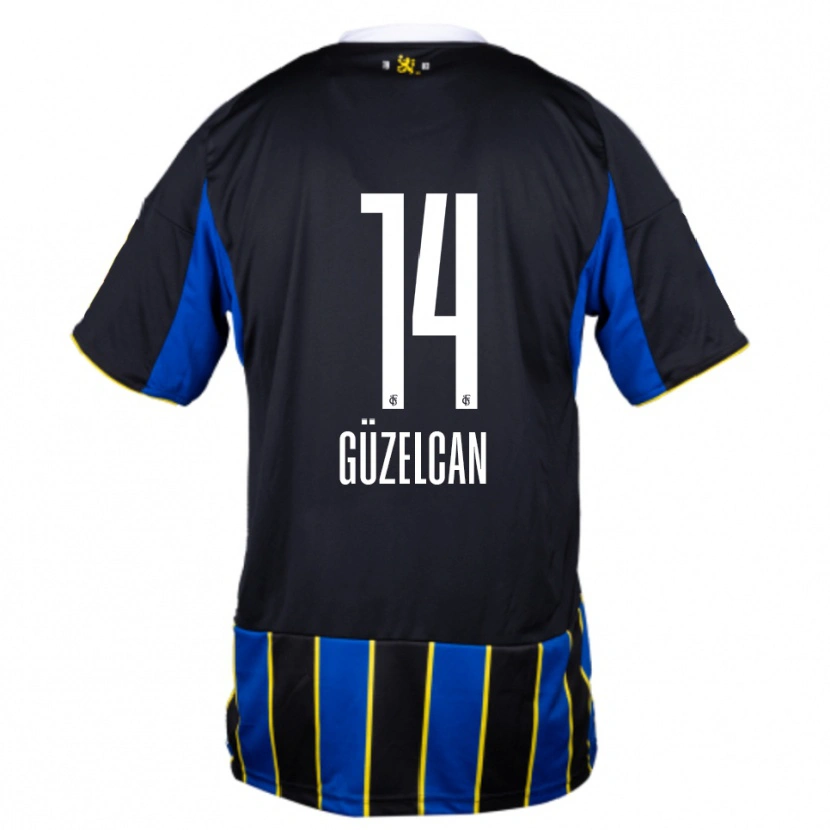 Danxen Mulher Camisola Devin Güzelcan #14 Azul Preto Amarelo Principal 2025/26 Camisa