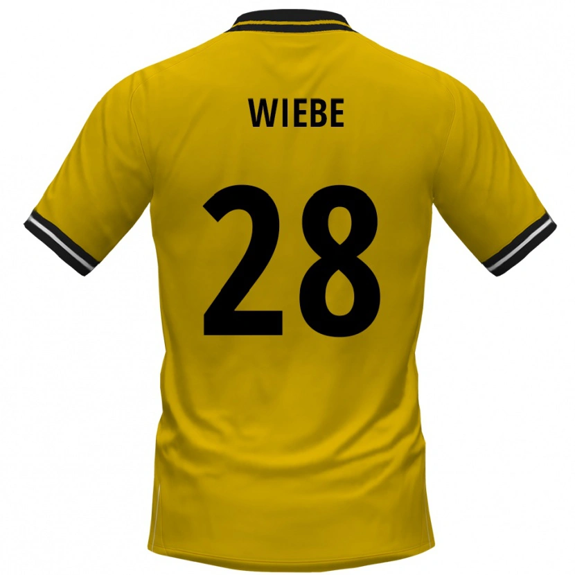 Danxen Mulher Camisola Danilo Wiebe #28 Amarelo Preto Principal 2025/26 Camisa