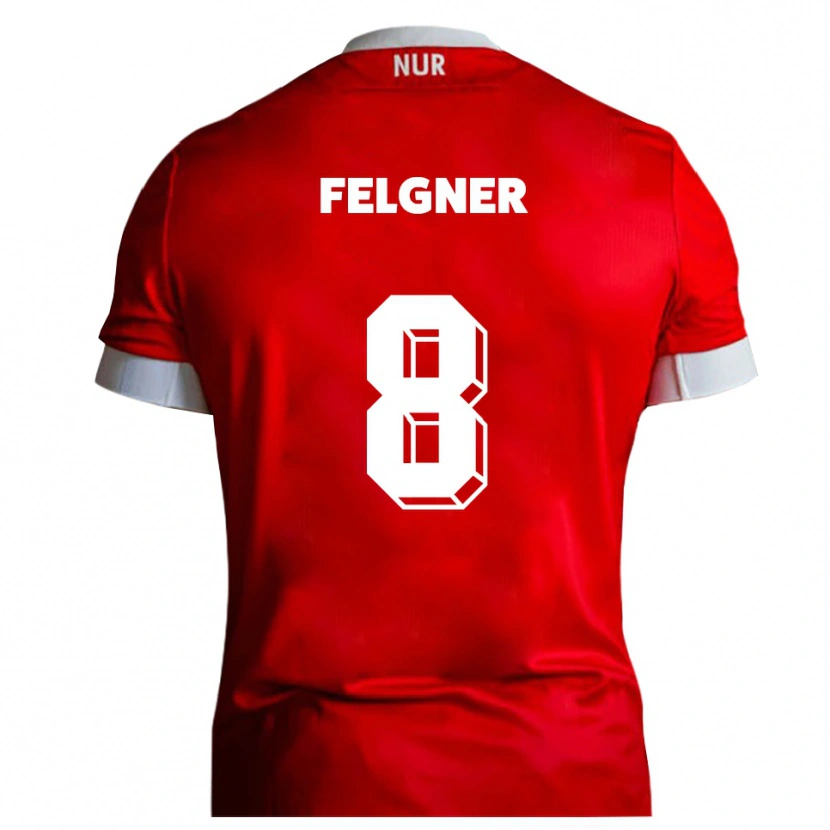 Danxen Mulher Camisola Leon-Paul Felgner #8 Vermelho Branco Principal 2025/26 Camisa