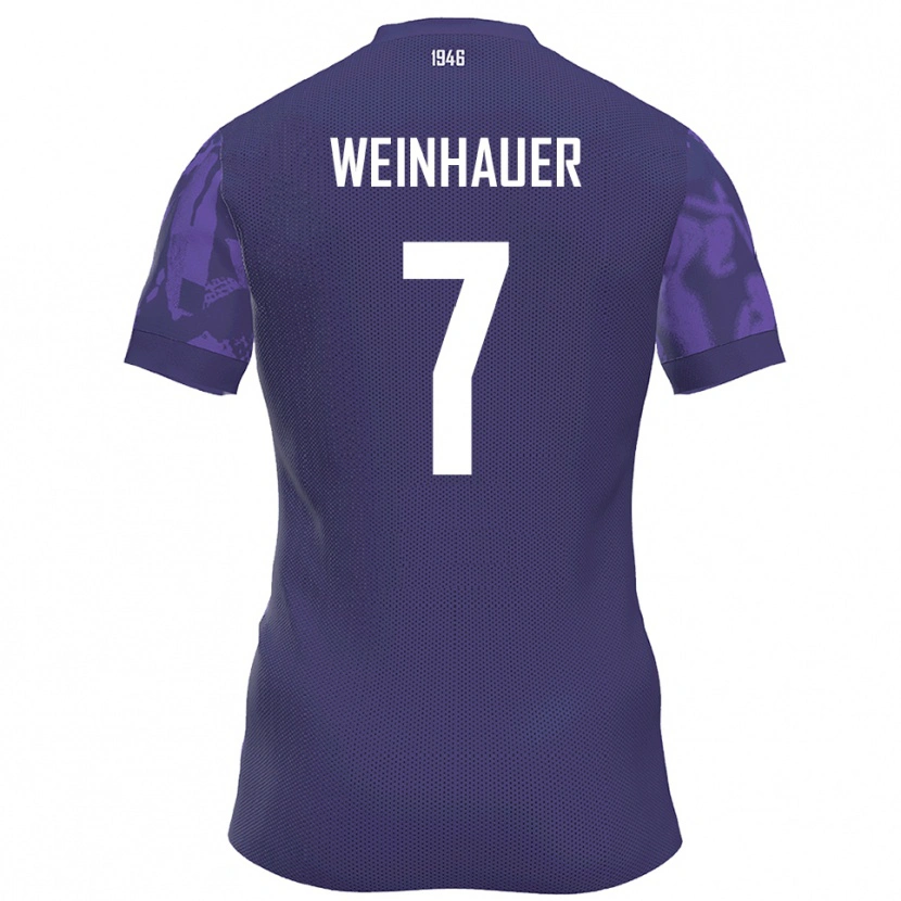 Danxen Mulher Camisola Erik Weinhauer #7 Roxo Branco Principal 2025/26 Camisa