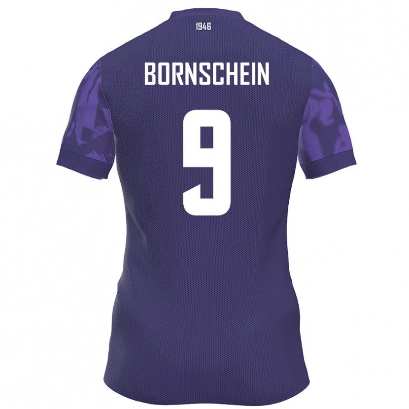 Danxen Mulher Camisola Ricky Bornschein #9 Roxo Branco Principal 2025/26 Camisa