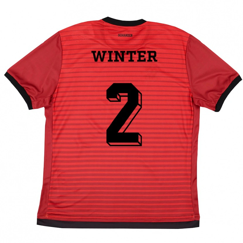Danxen Mulher Camisola Mara Winter #2 Vermelho Preto Principal 2025/26 Camisa