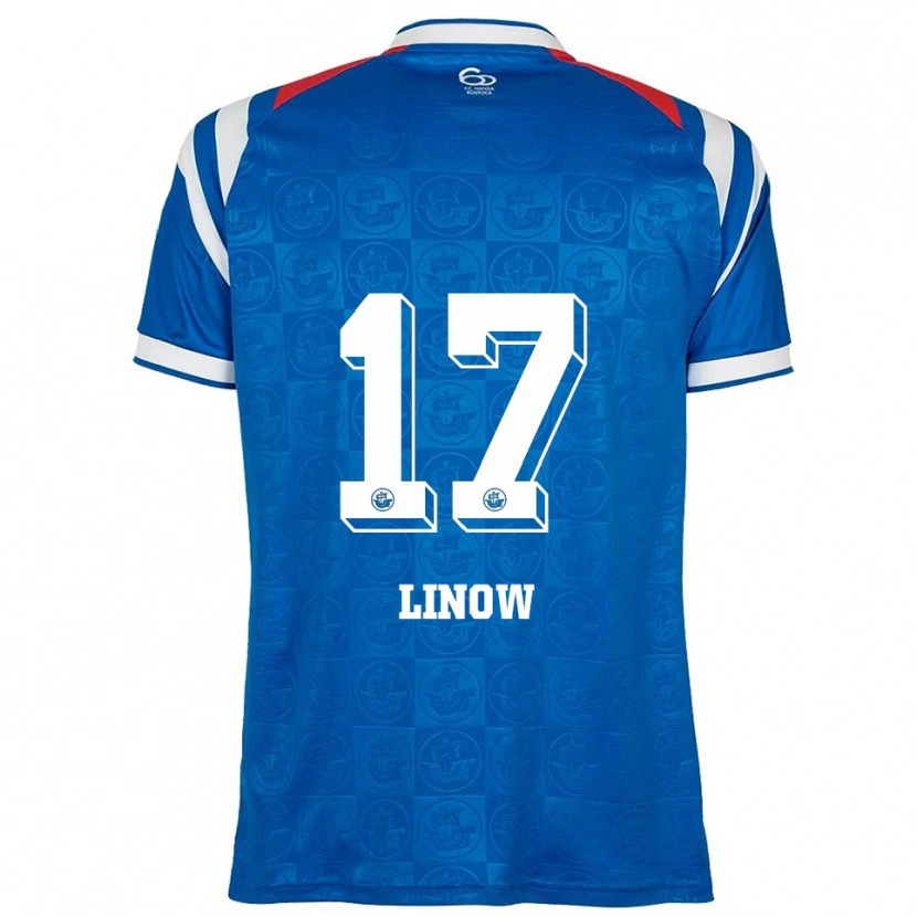 Danxen Mulher Camisola Jan Linow #17 Azul Branco Vermelho Principal 2025/26 Camisa