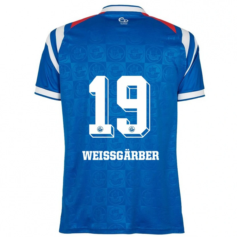 Danxen Mulher Camisola Ronja Weißgärber #19 Azul Branco Vermelho Principal 2025/26 Camisa