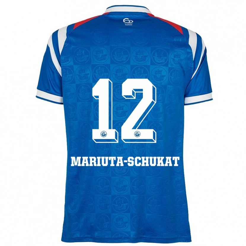 Danxen Mulher Camisola Lara Mariuta-Schukat #12 Azul Branco Vermelho Principal 2025/26 Camisa