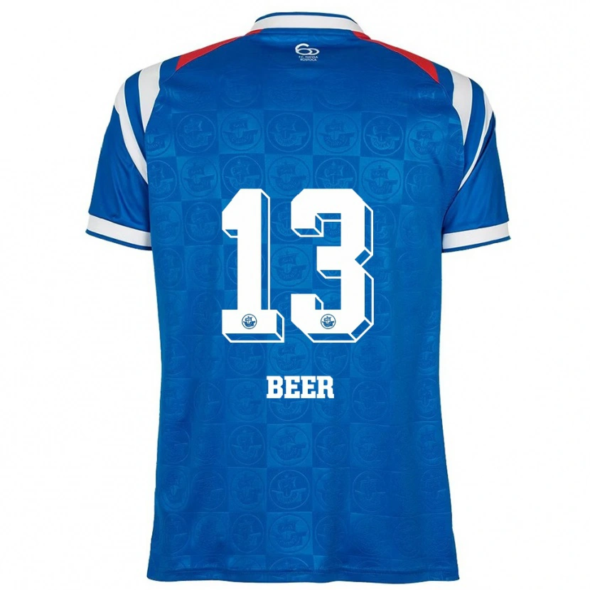 Danxen Mulher Camisola Darian Beer #13 Azul Branco Vermelho Principal 2025/26 Camisa