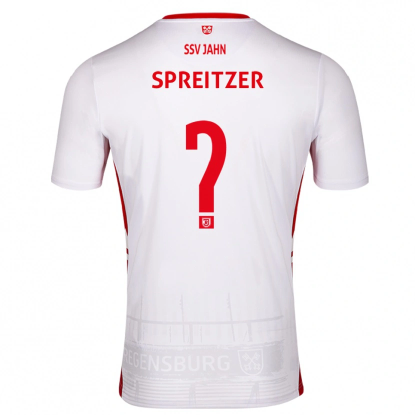 Danxen Mulher Camisola Simon Spreitzer #0 Branco Vermelho Principal 2025/26 Camisa