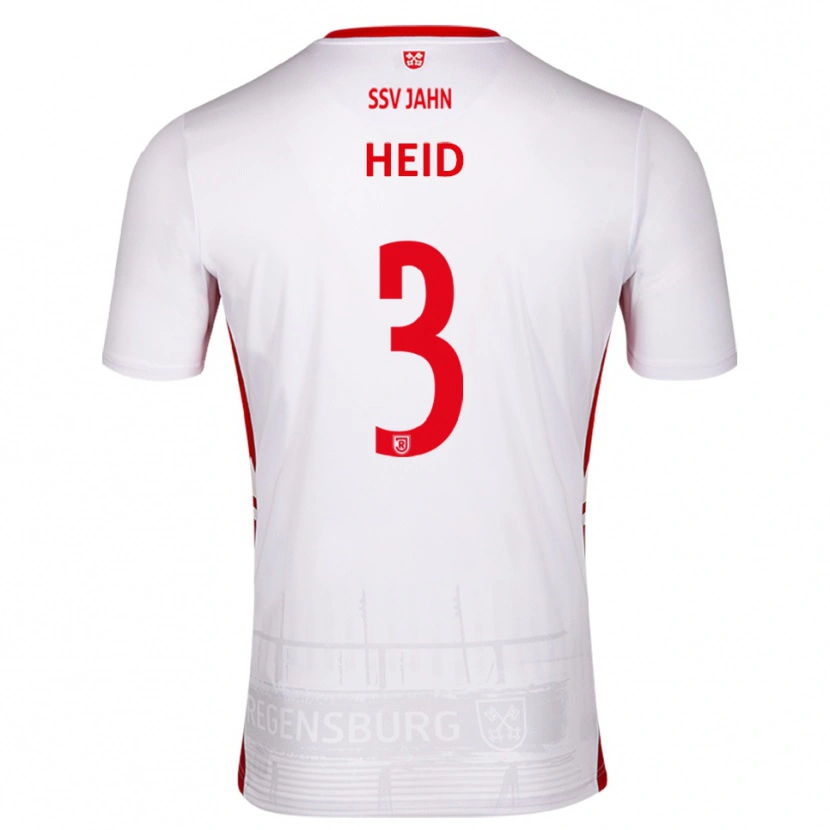 Danxen Mulher Camisola Henrik Heid #3 Branco Vermelho Principal 2025/26 Camisa