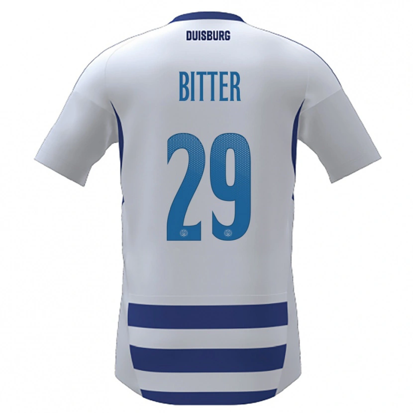 Danxen Mulher Camisola Joshua Bitter #29 Branco Azul Principal 2025/26 Camisa