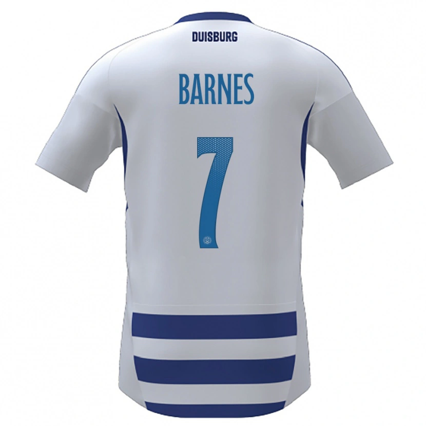 Danxen Mulher Camisola Sejoba Barnes #7 Branco Azul Principal 2025/26 Camisa