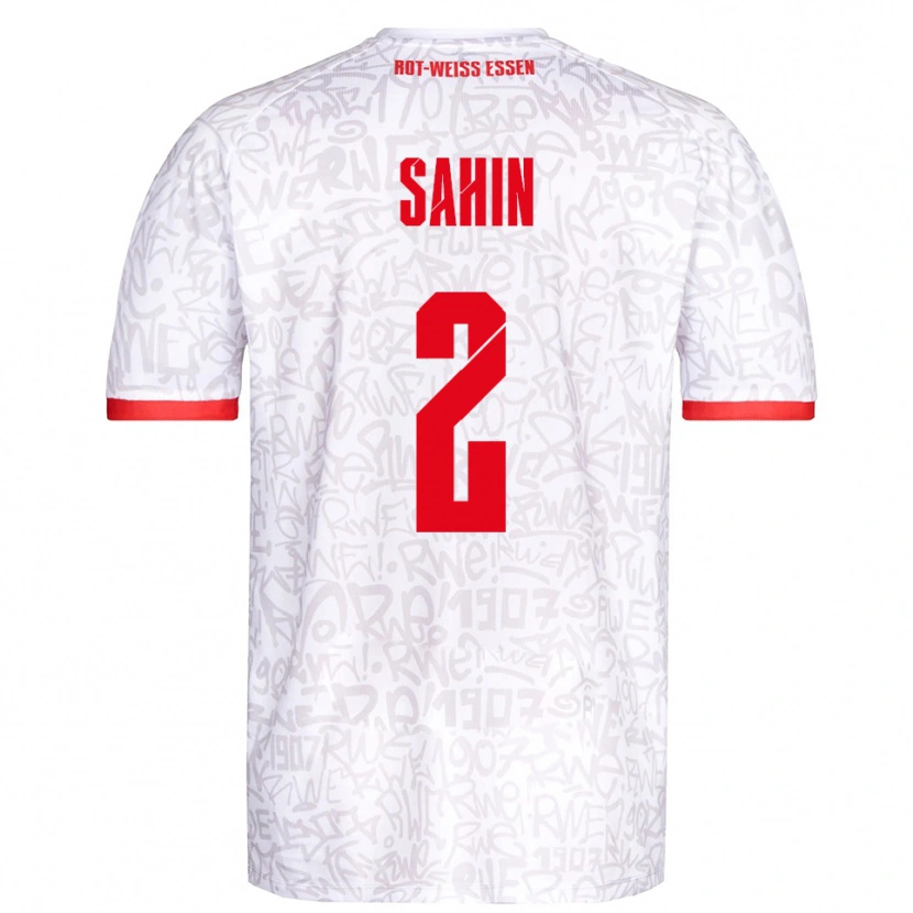 Danxen Mulher Camisola Can Sahin #2 Branco Vermelho Principal 2025/26 Camisa