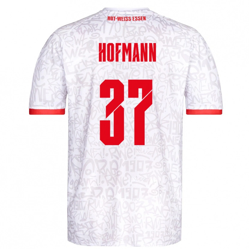 Danxen Mulher Camisola Jannik Hofmann #37 Branco Vermelho Principal 2025/26 Camisa