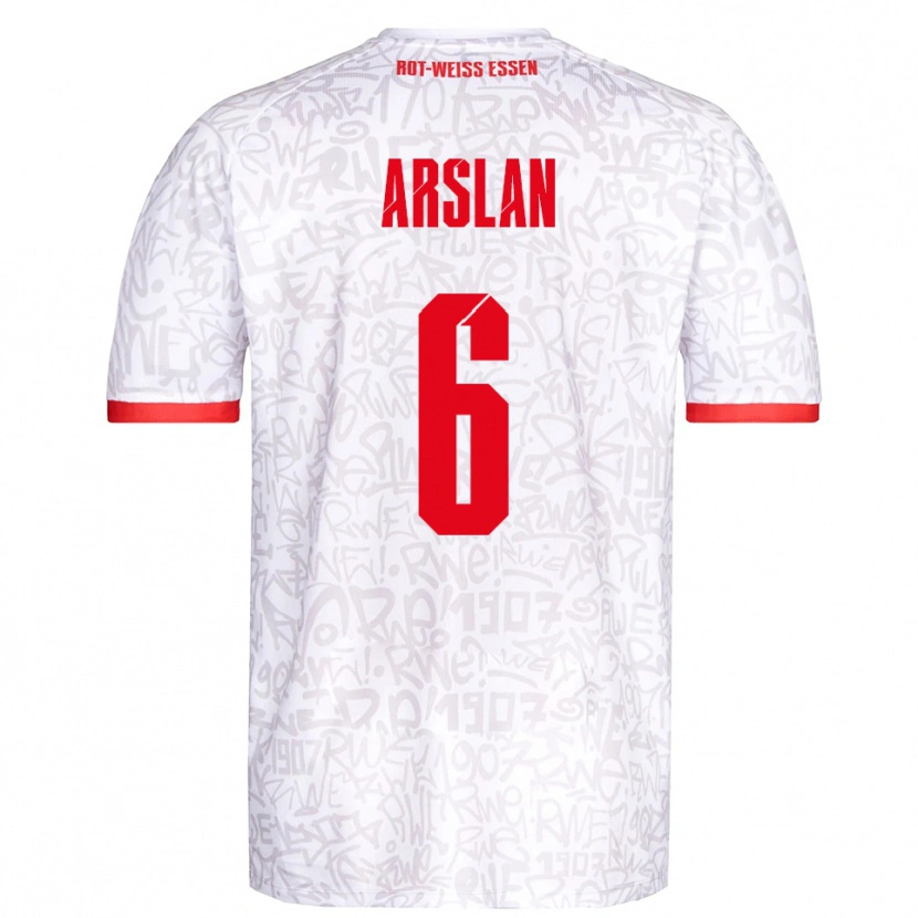 Danxen Mulher Camisola Ahmet Arslan #6 Branco Vermelho Principal 2025/26 Camisa