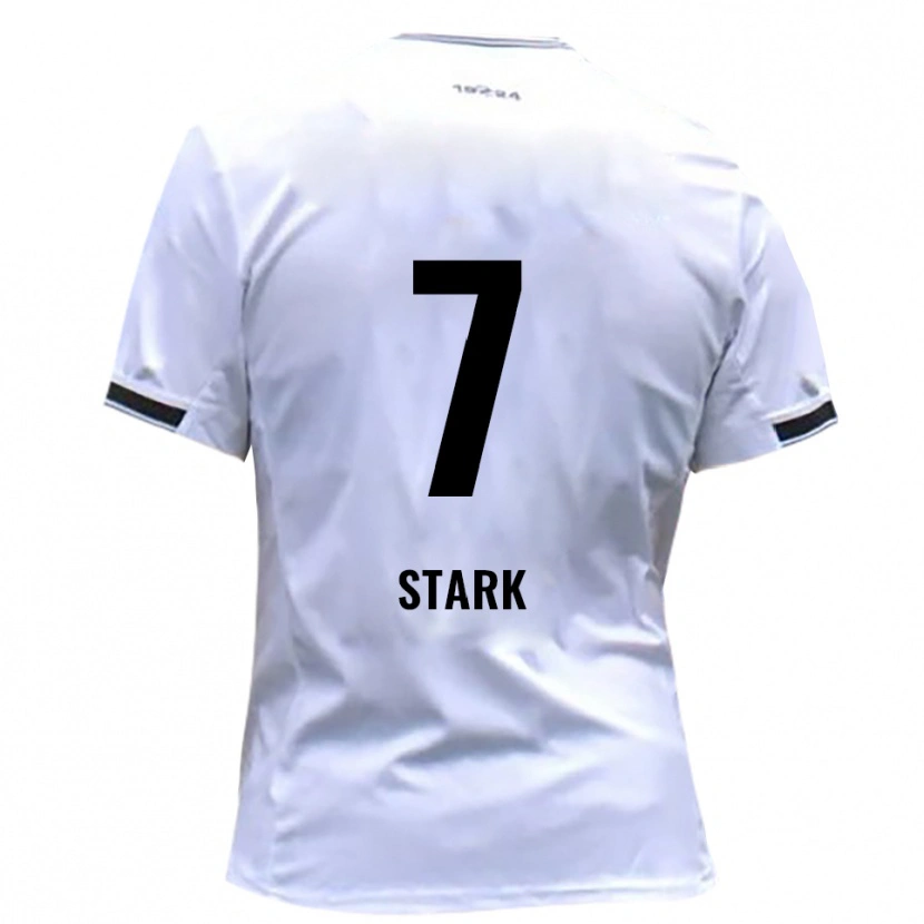 Danxen Mulher Camisola Julian Stark #7 Branco Vermelho Principal 2025/26 Camisa