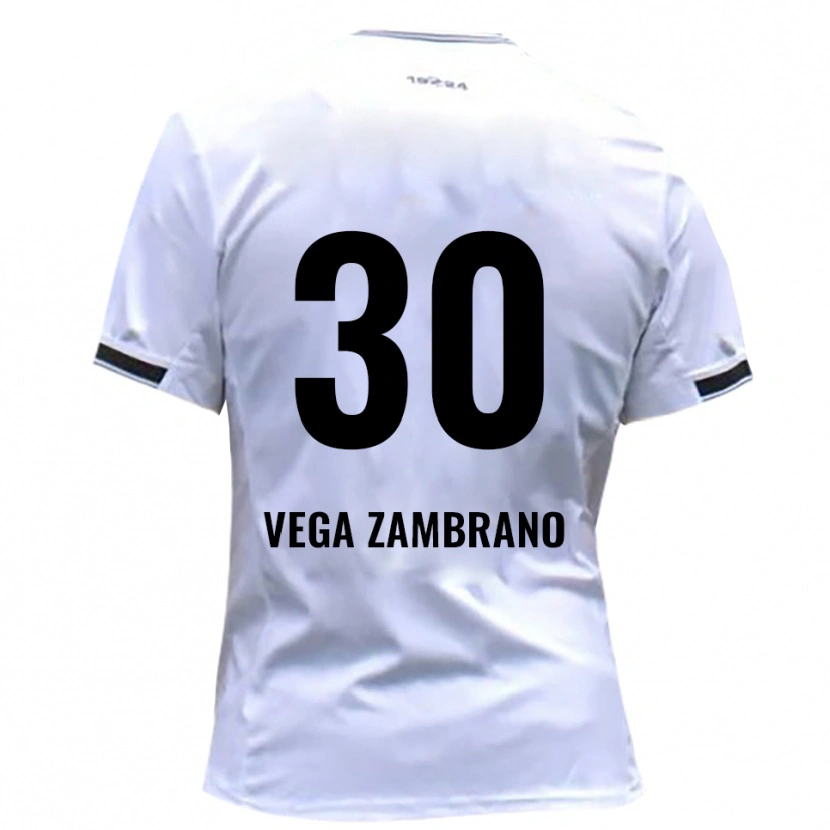 Danxen Mulher Camisola Lian Vega Zambrano #30 Branco Vermelho Principal 2025/26 Camisa