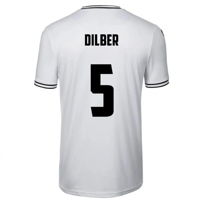 Danxen Mulher Camisola Mirko Dilber #5 Branco Preto Principal 2025/26 Camisa