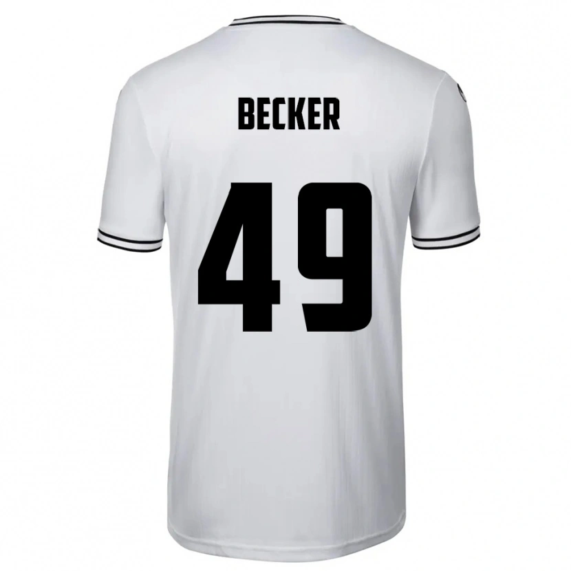 Danxen Mulher Camisola André Becker #49 Branco Preto Principal 2025/26 Camisa
