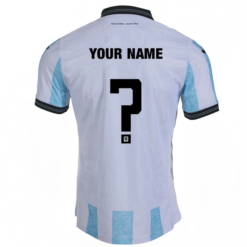 Danxen Mulher Camisola Seu Nome #0 Branco Azul Celeste Principal 2025/26 Camisa