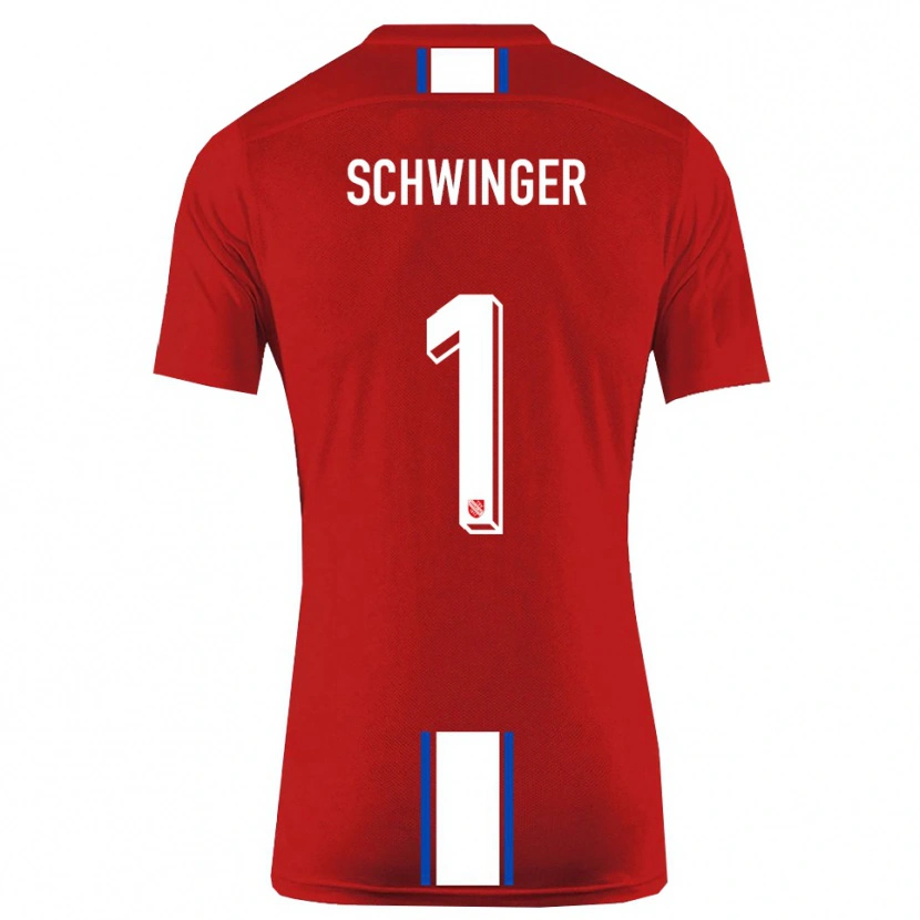 Danxen Mulher Camisola Holm Schwinger #1 Vermelho Branco Principal 2025/26 Camisa