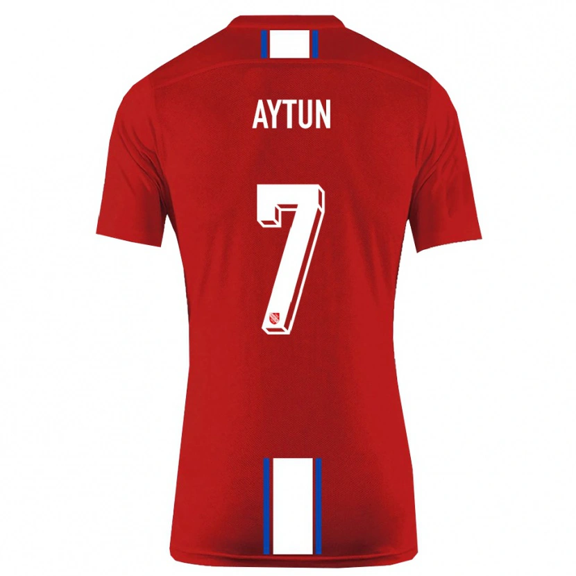 Danxen Mulher Camisola Emre Aytun #7 Vermelho Branco Principal 2025/26 Camisa
