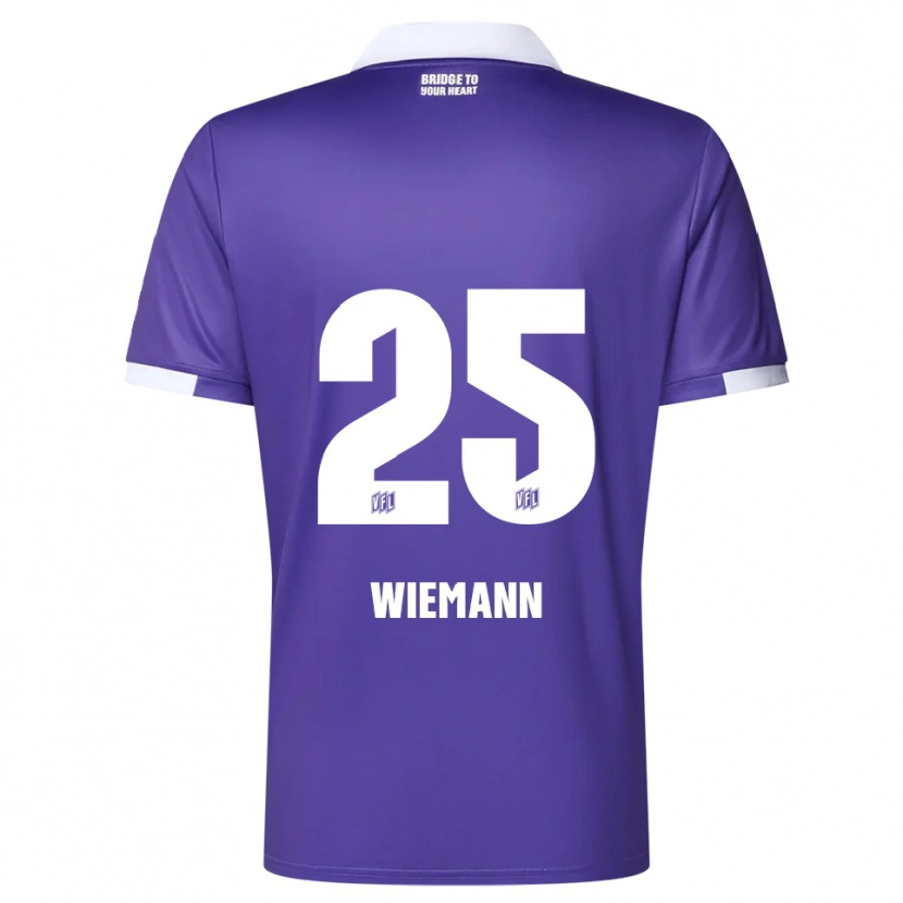 Danxen Mulher Camisola Niklas Wiemann #25 Roxo Branco Principal 2025/26 Camisa