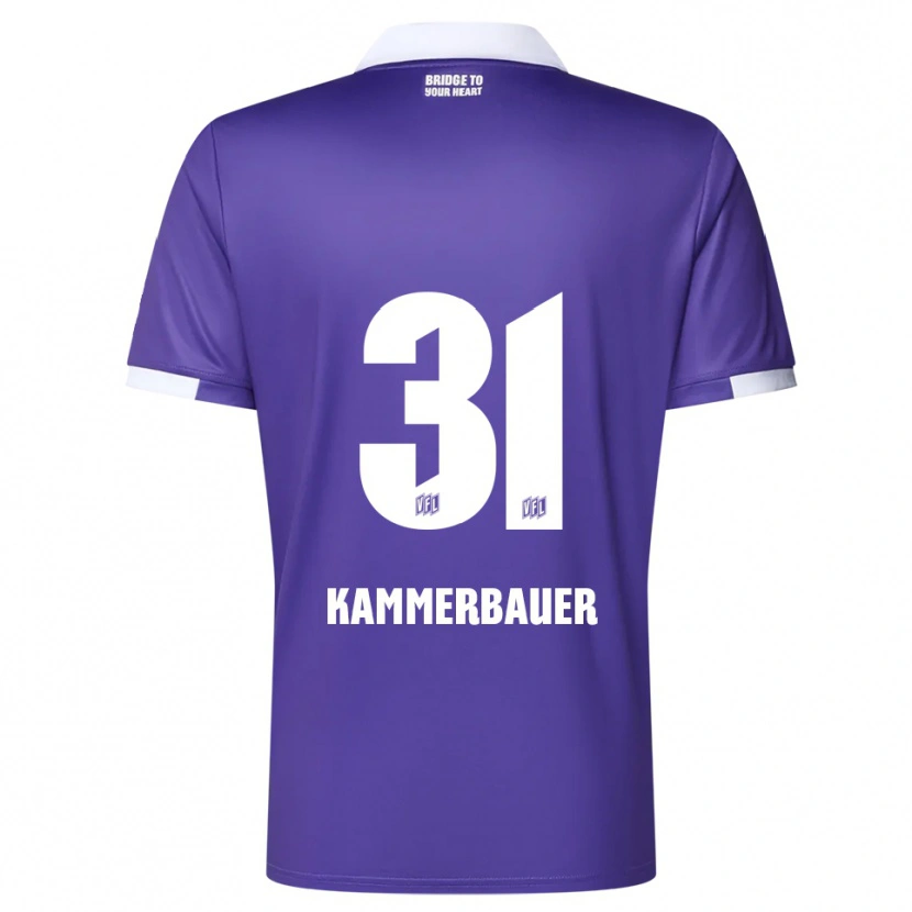 Danxen Mulher Camisola Patrick Kammerbauer #31 Roxo Branco Principal 2025/26 Camisa