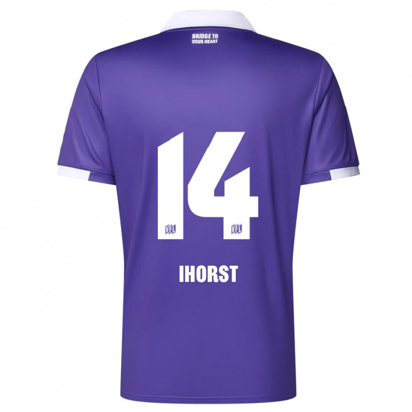 Danxen Mulher Camisola Luc Ihorst #14 Roxo Branco Principal 2025/26 Camisa