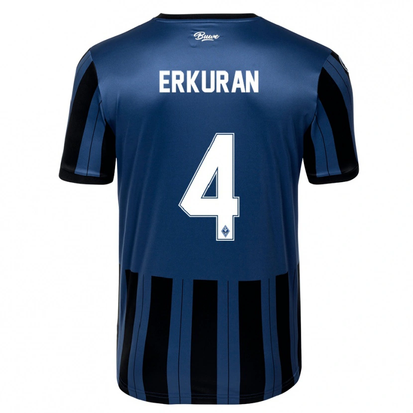 Danxen Mulher Camisola Emirhan Erkuran #4 Azul Cinzento Preto Principal 2025/26 Camisa