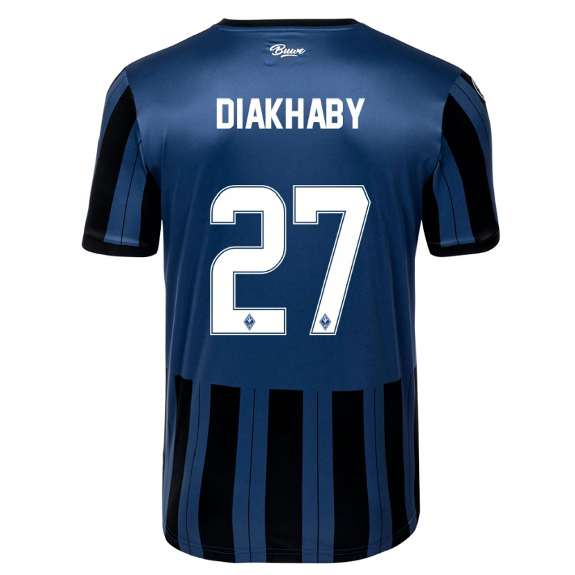 Danxen Mulher Camisola Adama Diakhaby #27 Azul Cinzento Preto Principal 2025/26 Camisa