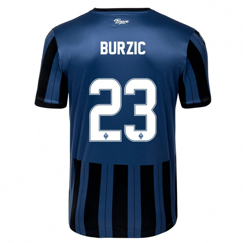 Danxen Mulher Camisola Dino Burzic #23 Azul Cinzento Preto Principal 2025/26 Camisa