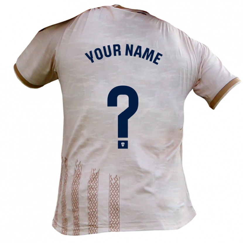 Danxen Mulher Camisola Seu Nome #0 Branco Sujo Castanho Alternativa 2025/26 Camisa