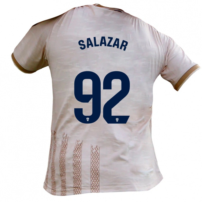 Danxen Mulher Camisola Israel Salazar #92 Branco Sujo Castanho Alternativa 2025/26 Camisa