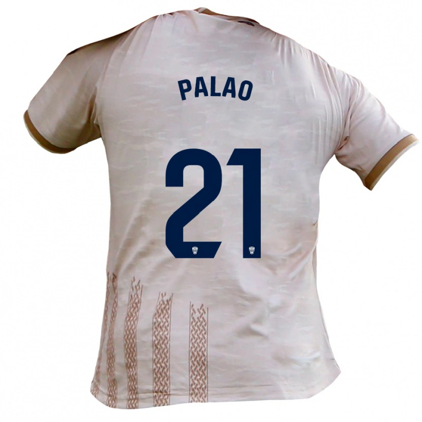 Danxen Mulher Camisola Rafa Palao #21 Branco Sujo Castanho Alternativa 2025/26 Camisa