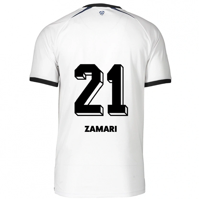 Danxen Mulher Camisola Fadil Zamari #21 Branco Preto Alternativa 2025/26 Camisa
