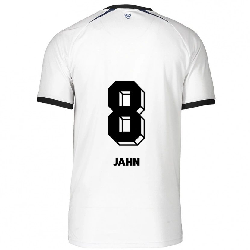 Danxen Mulher Camisola Pamela Jahn #8 Branco Preto Alternativa 2025/26 Camisa