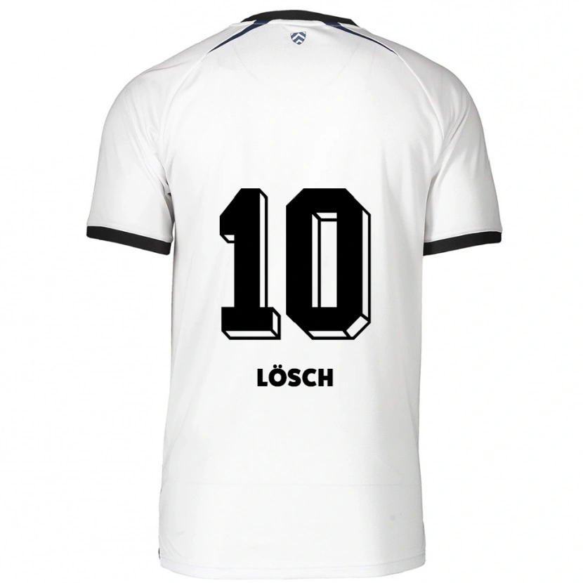 Danxen Mulher Camisola Lisa Lösch #10 Branco Preto Alternativa 2025/26 Camisa