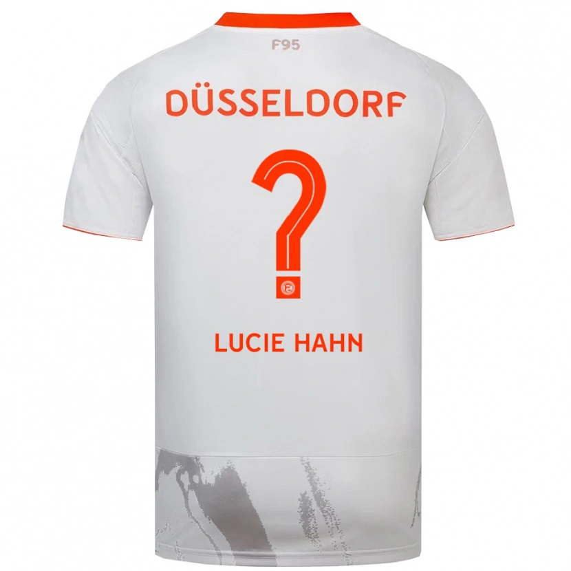 Danxen Mulher Camisola Lucie Hahn #0 Branco Laranja Alternativa 2025/26 Camisa