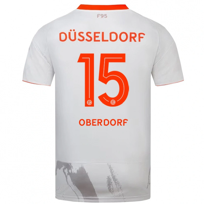 Danxen Mulher Camisola Tim Oberdorf #15 Branco Laranja Alternativa 2025/26 Camisa
