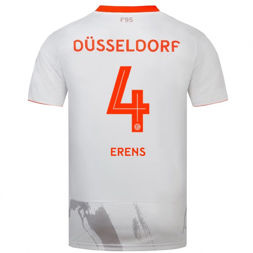 Danxen Mulher Camisola Noah Erens #4 Branco Laranja Alternativa 2025/26 Camisa