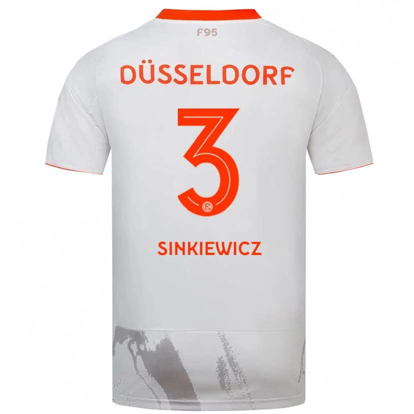 Danxen Mulher Camisola Luis Sinkiewicz #3 Branco Laranja Alternativa 2025/26 Camisa