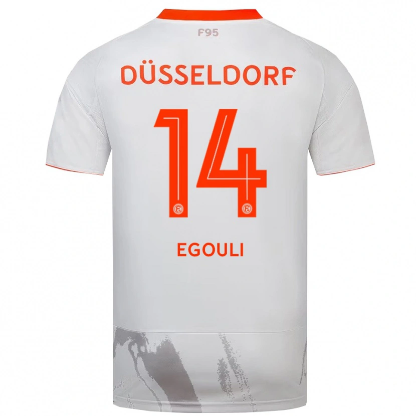 Danxen Mulher Camisola Noah Egouli #14 Branco Laranja Alternativa 2025/26 Camisa