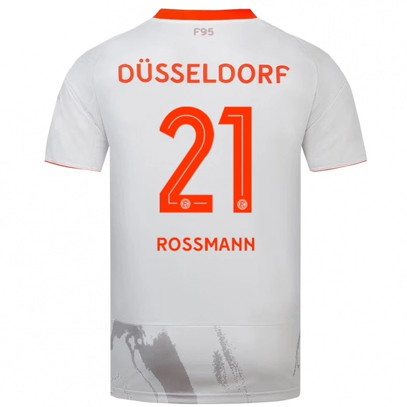 Danxen Mulher Camisola Tim Rossmann #21 Branco Laranja Alternativa 2025/26 Camisa