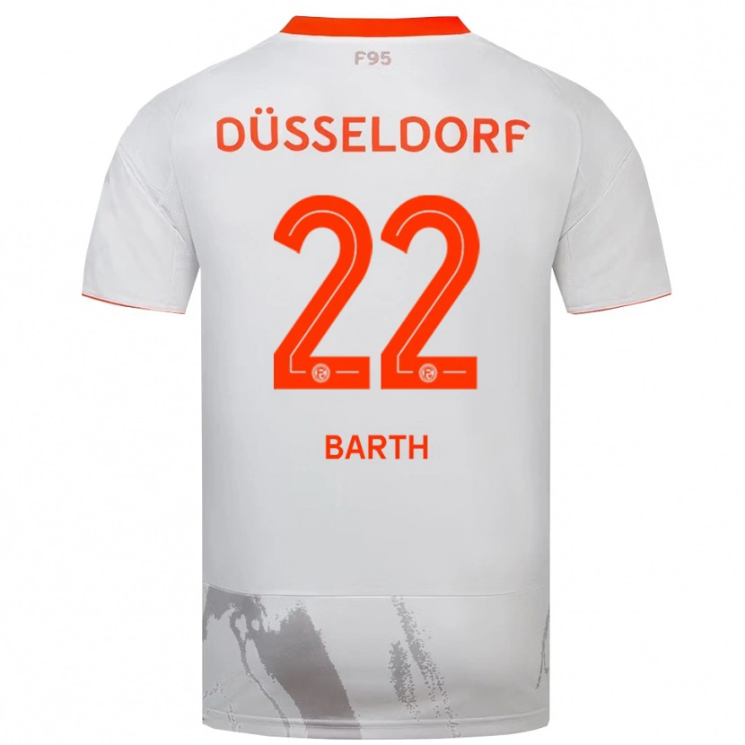 Danxen Mulher Camisola Tom Barth #22 Branco Laranja Alternativa 2025/26 Camisa