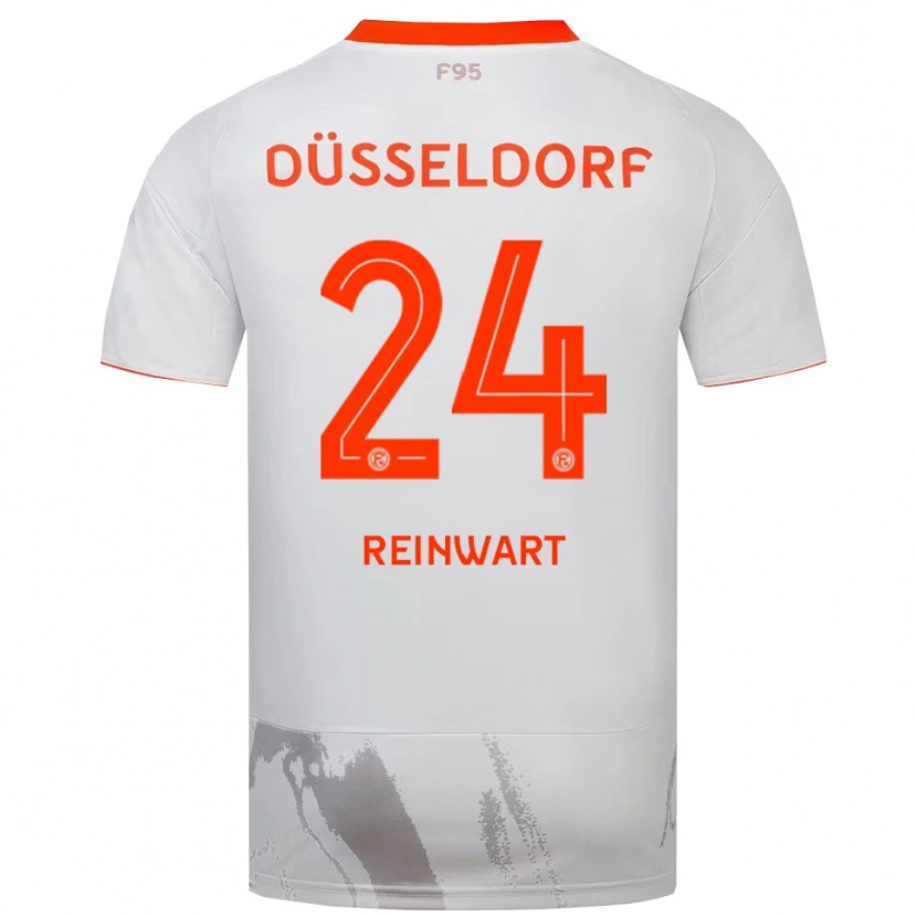 Danxen Mulher Camisola Finn Reinwart #24 Branco Laranja Alternativa 2025/26 Camisa