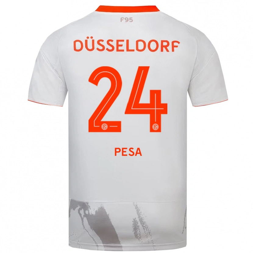 Danxen Mulher Camisola Adrijan Pesa #24 Branco Laranja Alternativa 2025/26 Camisa