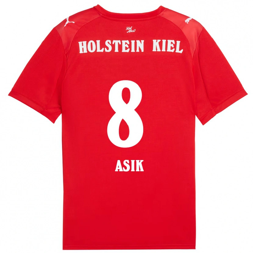 Danxen Mulher Camisola Burak Asik #8 Vermelho Azul Alternativa 2025/26 Camisa