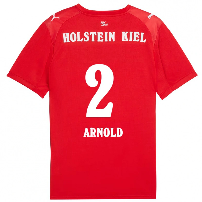 Danxen Mulher Camisola Henrik Arnold #2 Vermelho Azul Alternativa 2025/26 Camisa